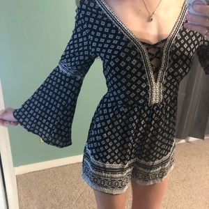 Black and white romper